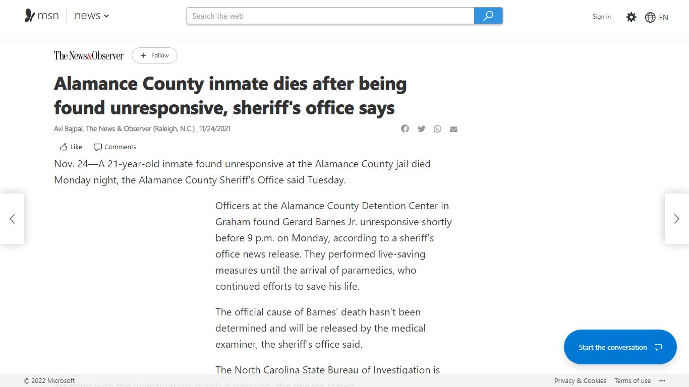 Alamance County inmate dies after being found unresponsive ...
